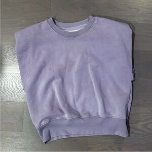 Aritzia Terry Fleece Cropped Muscle Tank with Shoulder Padding